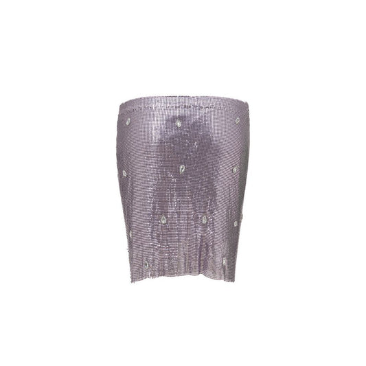 Purple Metal Mini Skirt