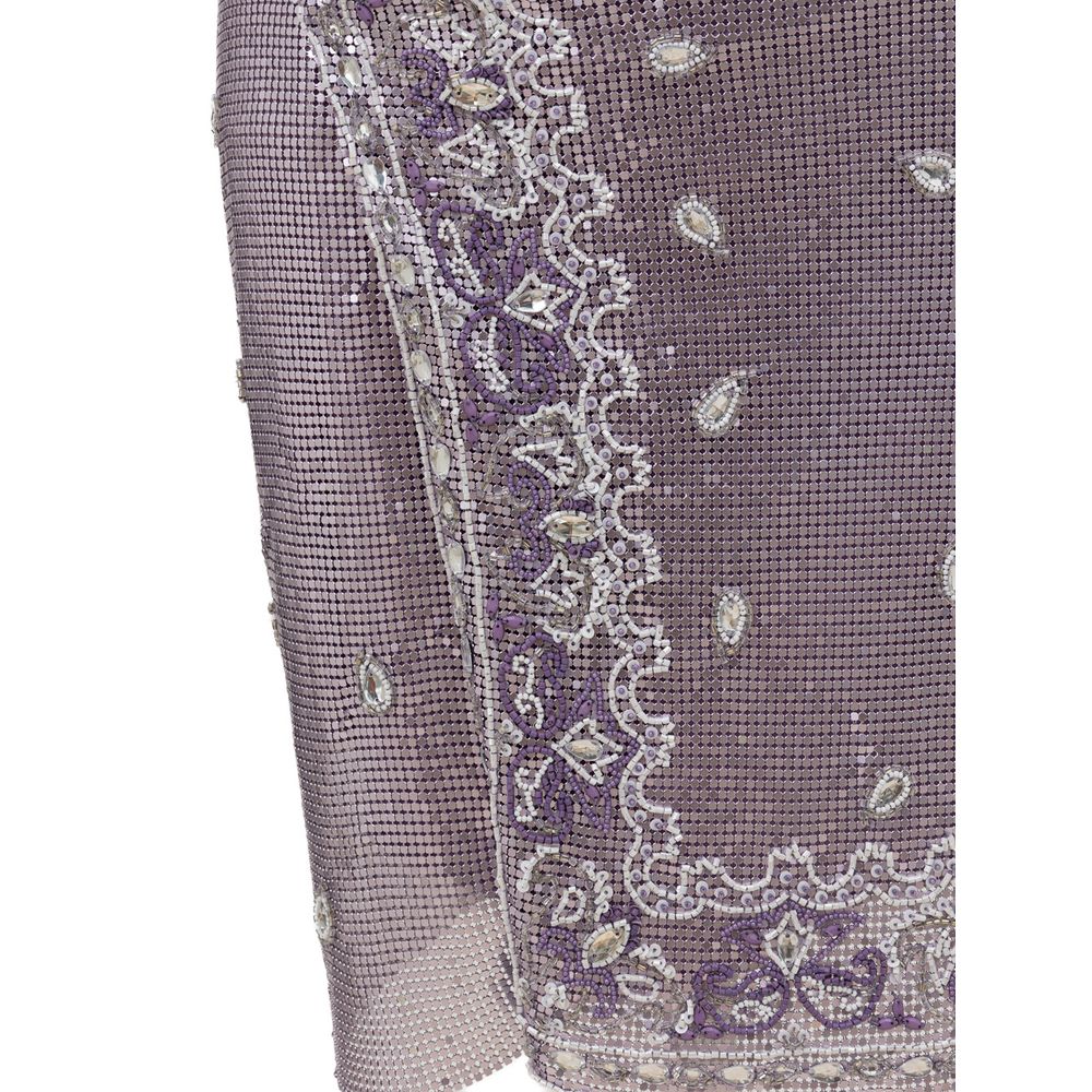 Purple Metal Mini Skirt