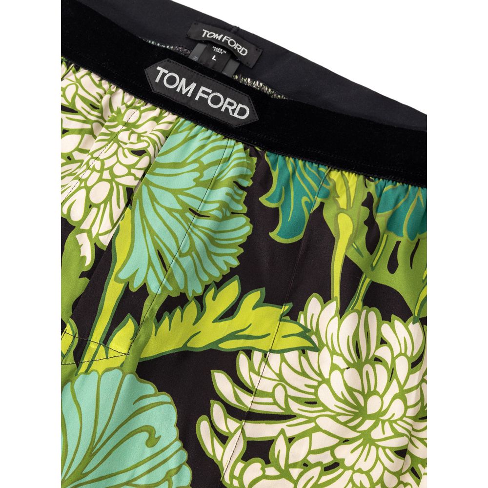 Multicolor Silk Bottoms Sleepwear