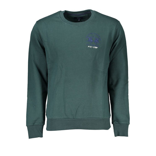 Green Cotton Men Sweater