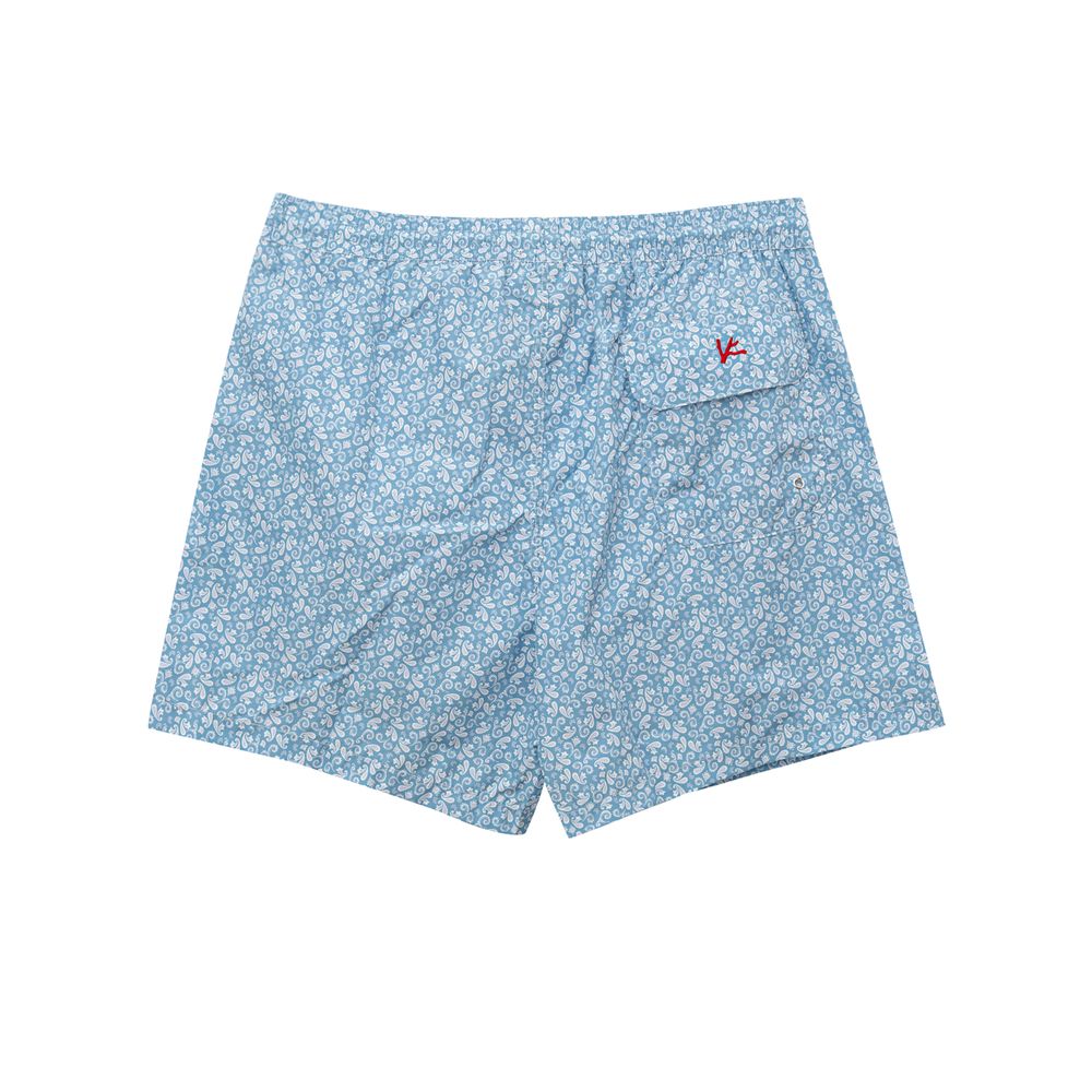 Blue Polyester Swim Shorts