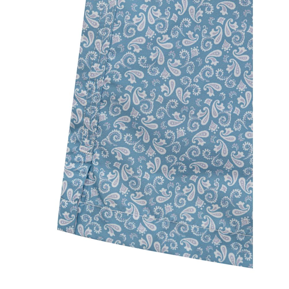 Blue Polyester Swim Shorts