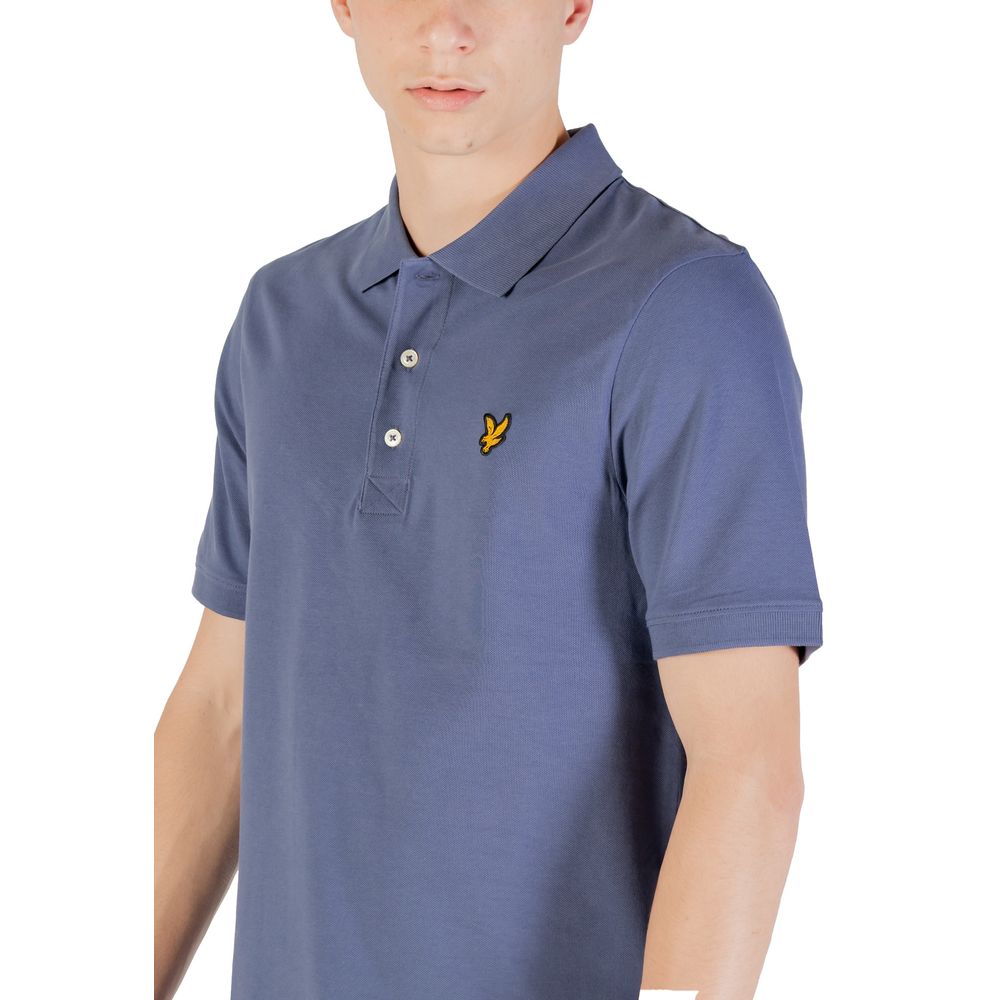 Blue Cotton Polo Shirt