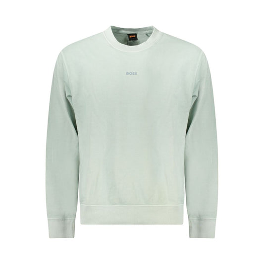 Green Cotton Men Sweater