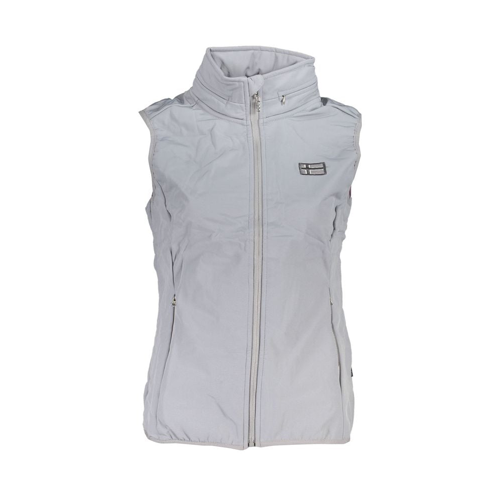 Gray Polyester Women Jacket