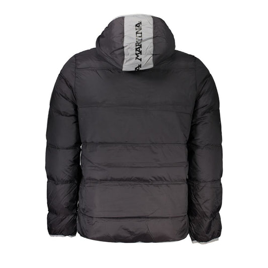 Black Polyamide Men Jacket