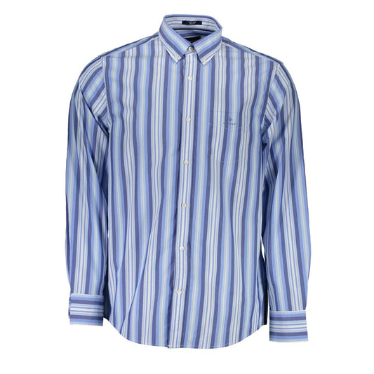 Blue Cotton Men Shirt