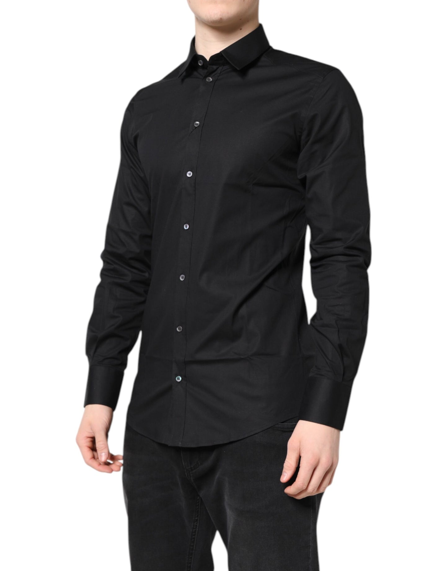Black GOLD Cotton Long Sleeves Dress Shirt