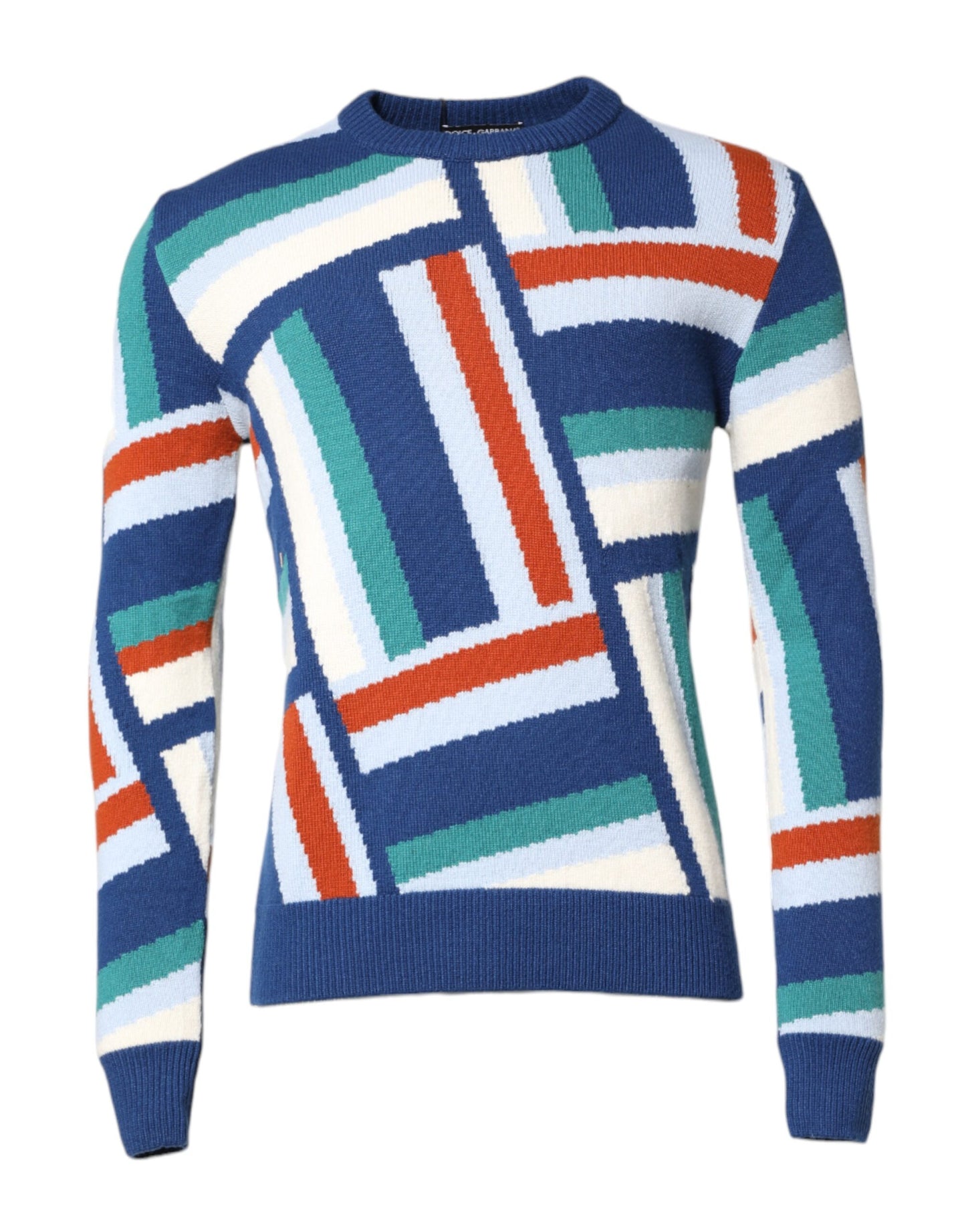 Multicolor Cashmere Knit Pullover Sweater