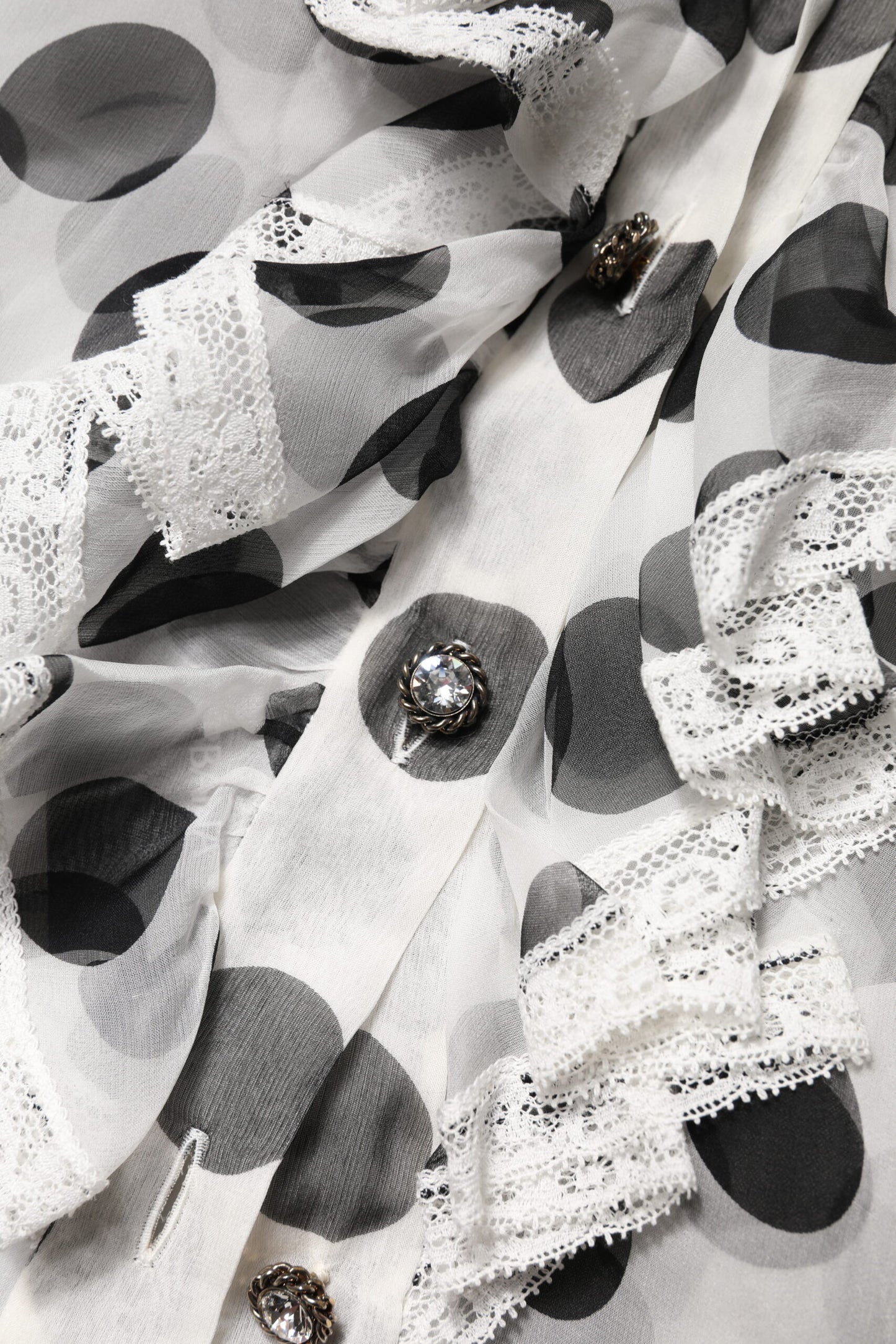 White Black Polka Dot Cotton Sleeveless Top