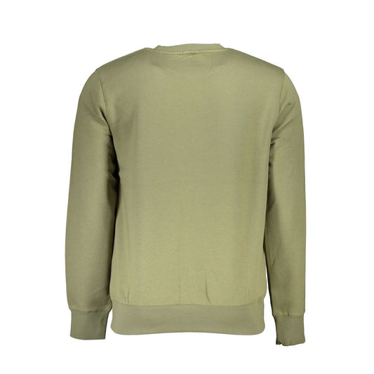 Green Cotton Men Sweater