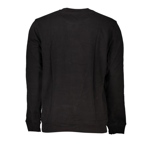 Black Cotton Men Sweater