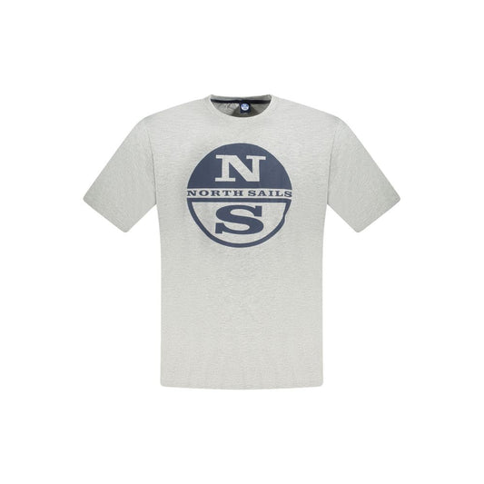 Gray Cotton Men T-Shirt