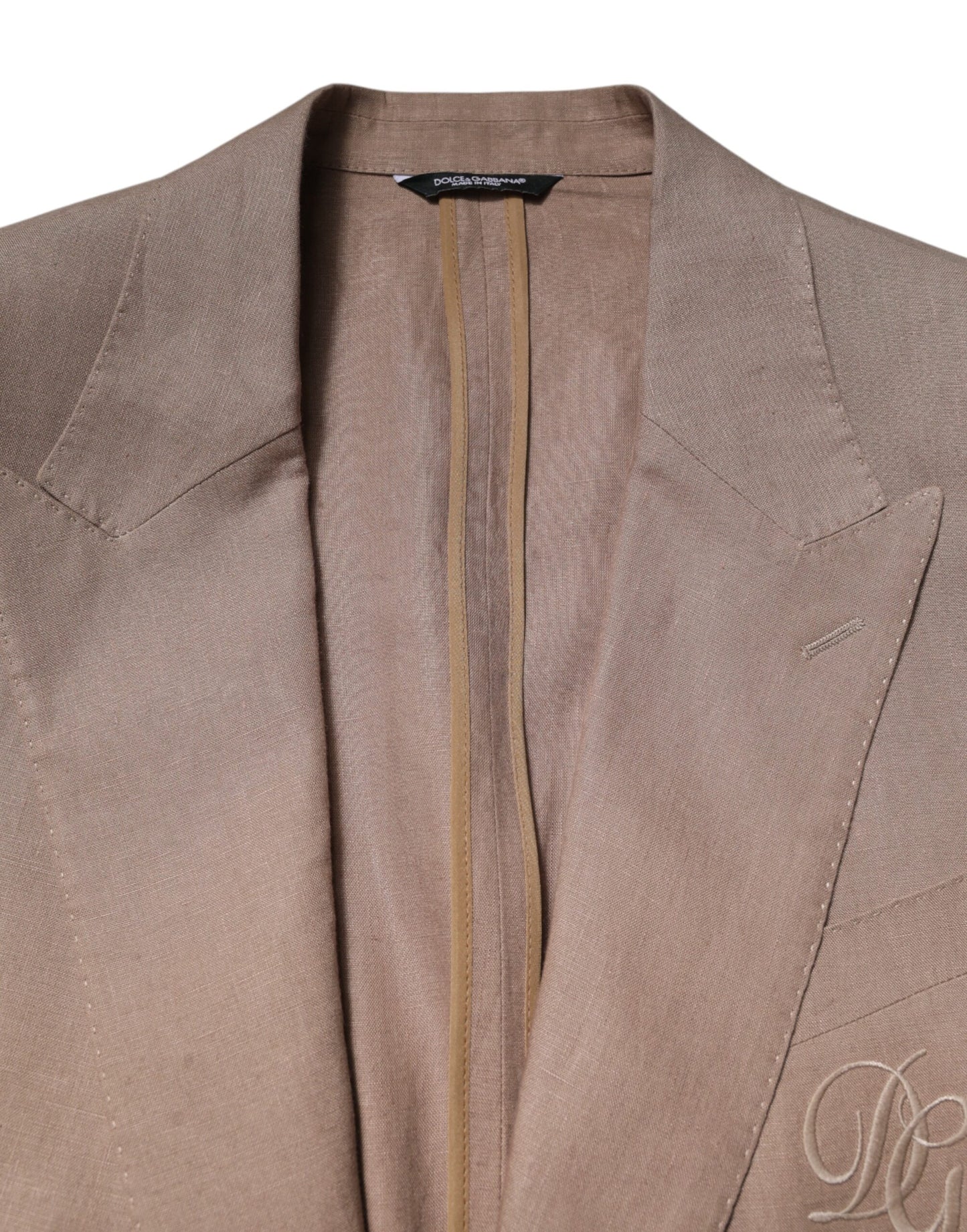 Beige TAORMINA Single Breasted Coat Blazer