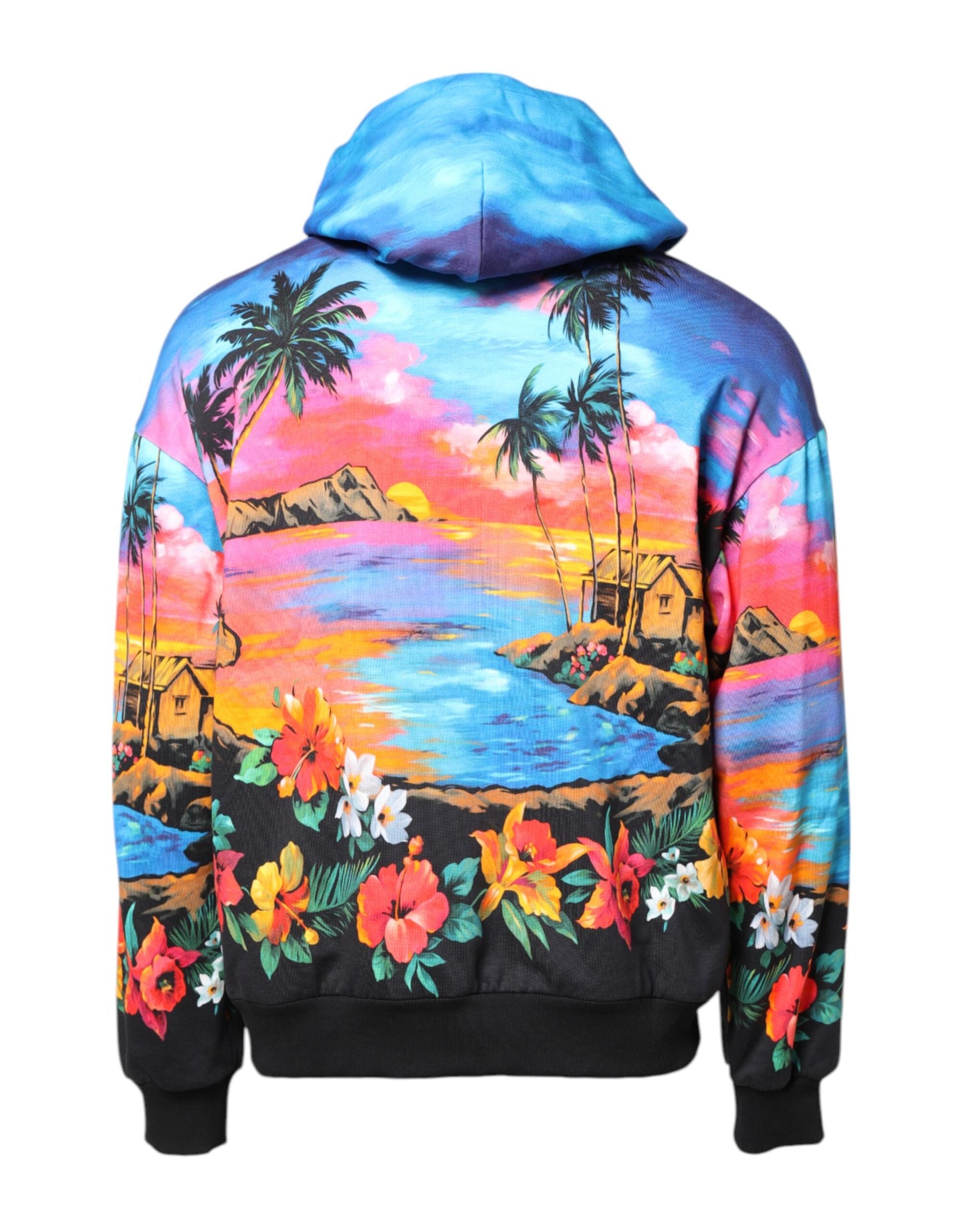 Multicolor Print Hooded Sweatshirt Sweater