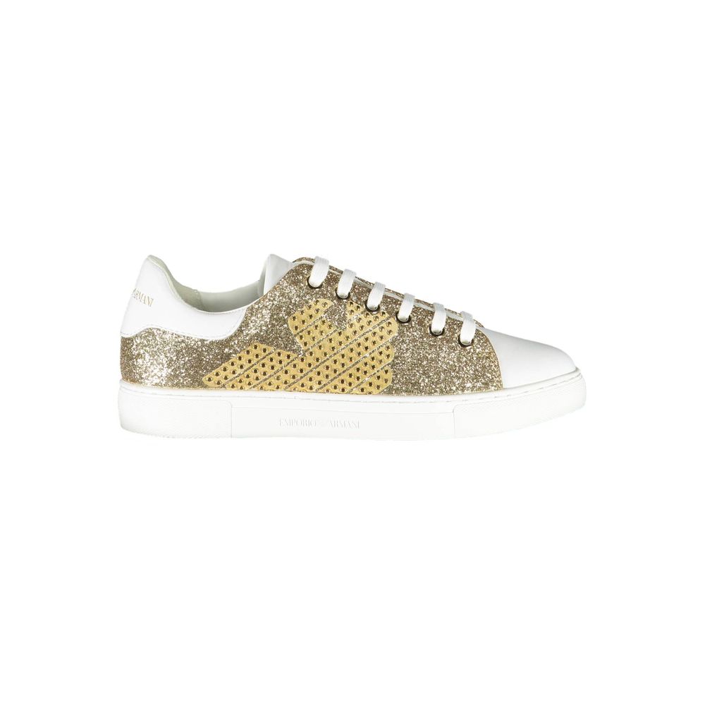 Gold Polyester Women Sneaker