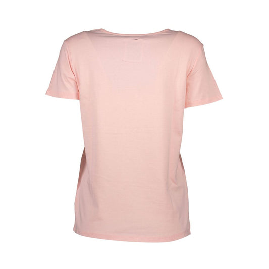 Pink Cotton Women T-Shirt