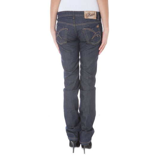 Blue Cotton Women Jeans