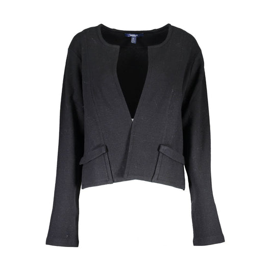 Black Wool Women Cardigan