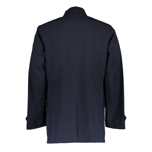 Blue Polyester Men's Jacket