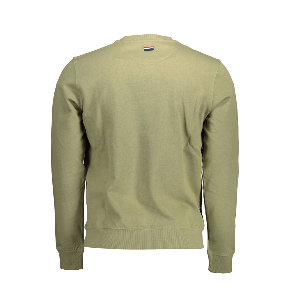 Green Cotton Mens Sweater