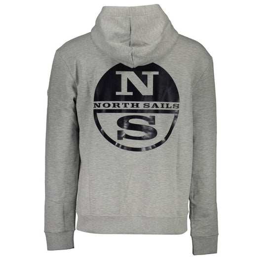 Gray Cotton Men Sweatshirt