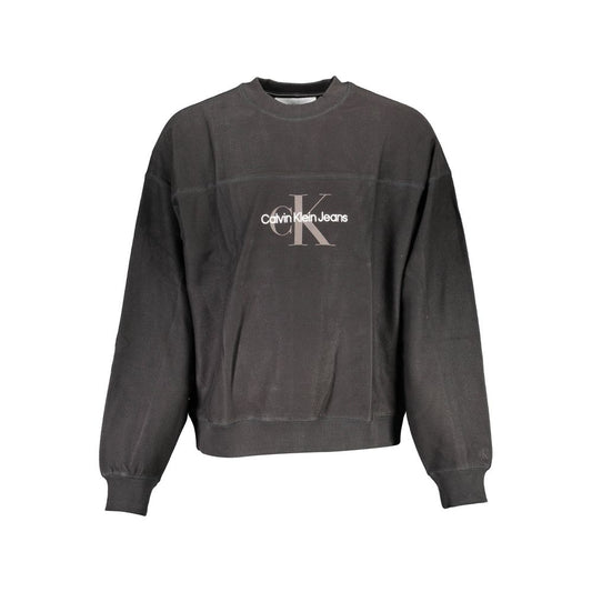 Black Cotton Men Sweater