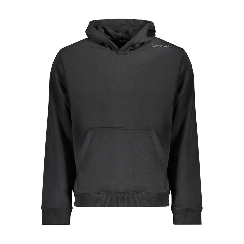 Black Polyester Men Hoodie