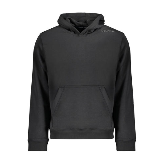 Black Polyester Men Hoodie