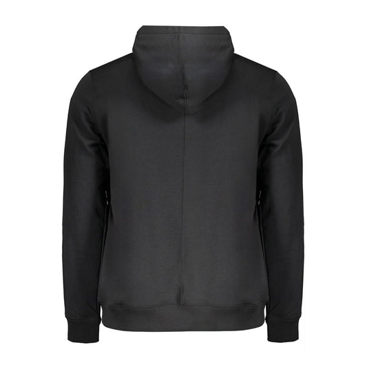 Black Polyester Men Hoodie