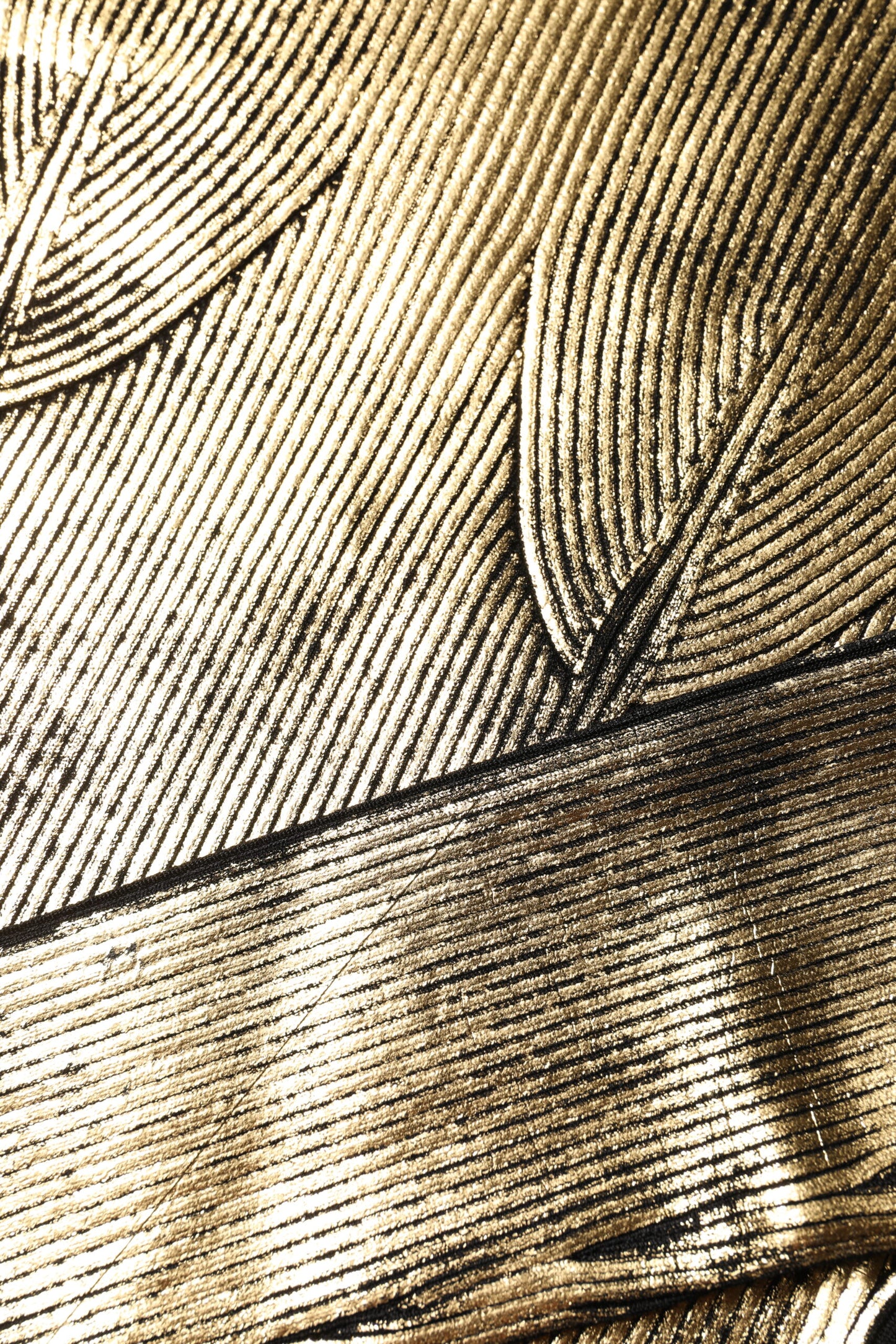 Gold Round Neck Long Sleeve Pullover Top