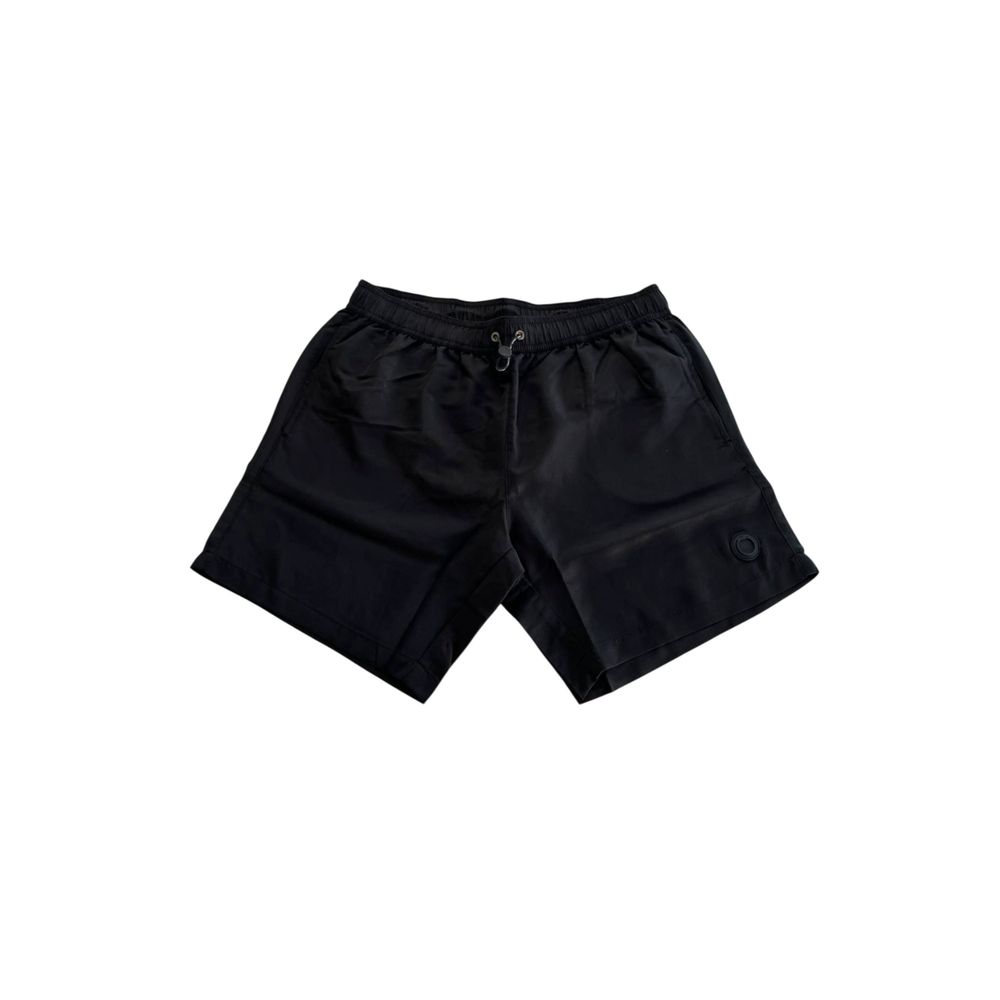 Black Polyester Men's Swim Short
