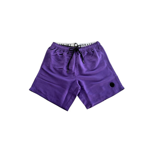 Purple Polyester Men Swim Short