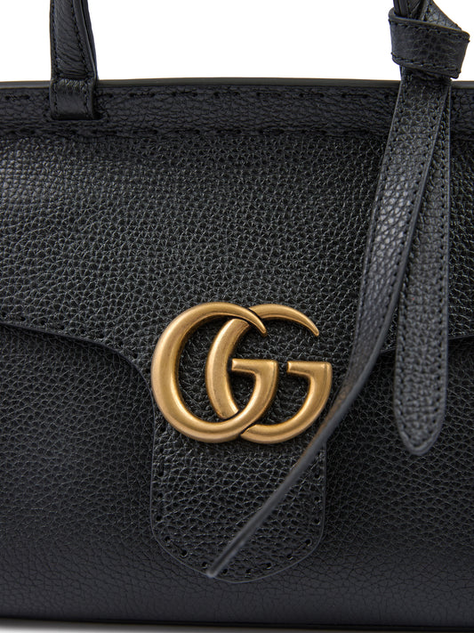 Black Leather GG Marmont Handbag