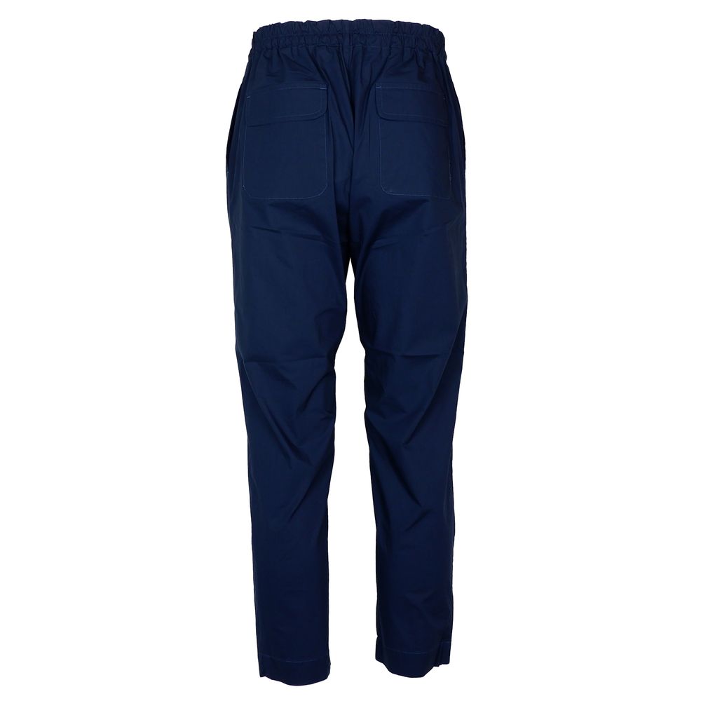 Blue Cotton Men Pants