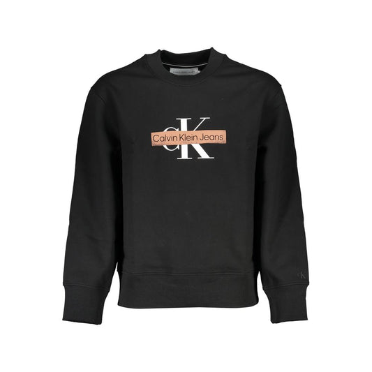 Black Cotton Men Sweater