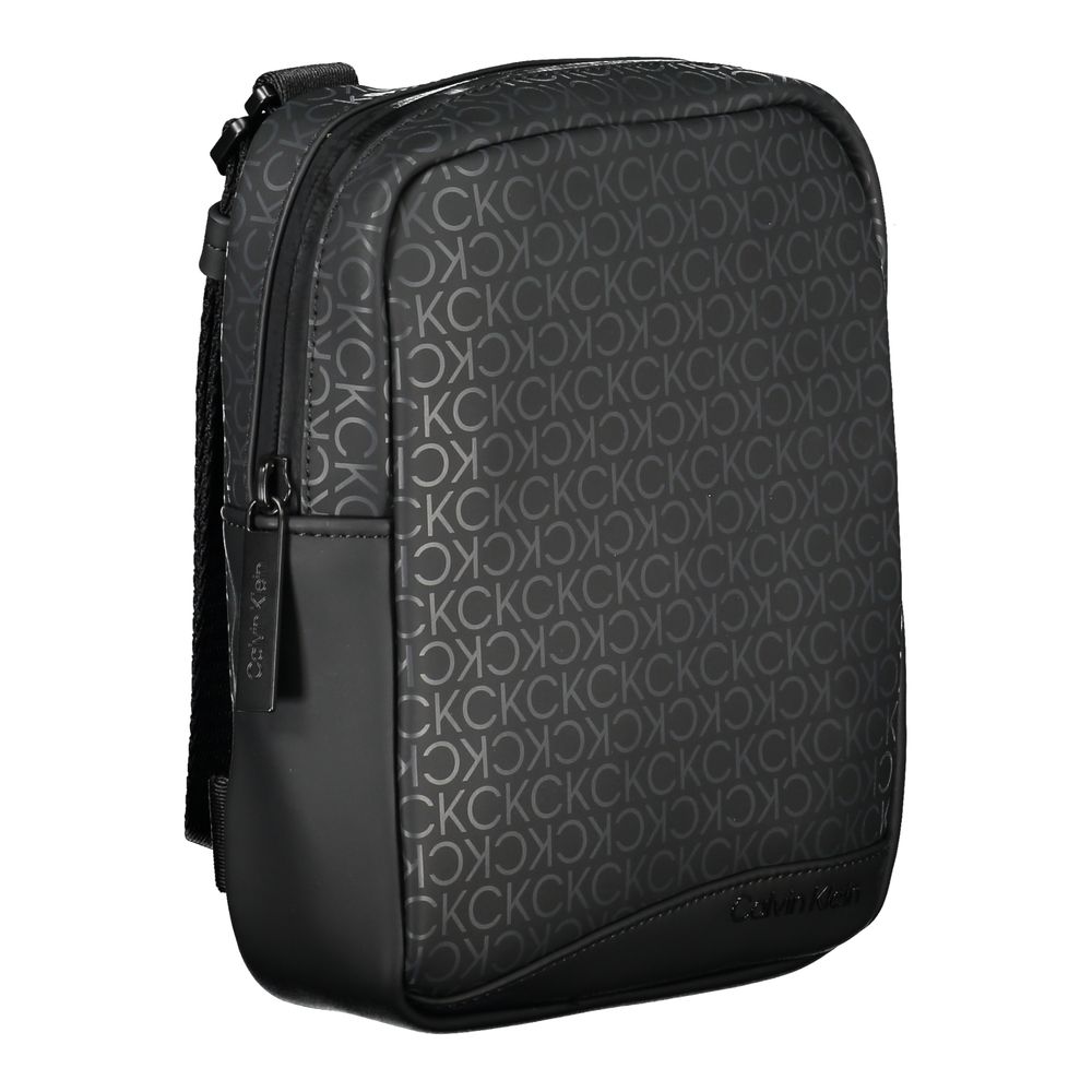 Black Polyester Shoulder Bag