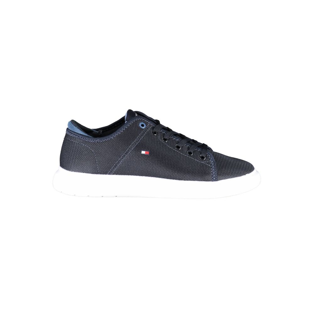 Blue Recycled Polyester Men Sneaker