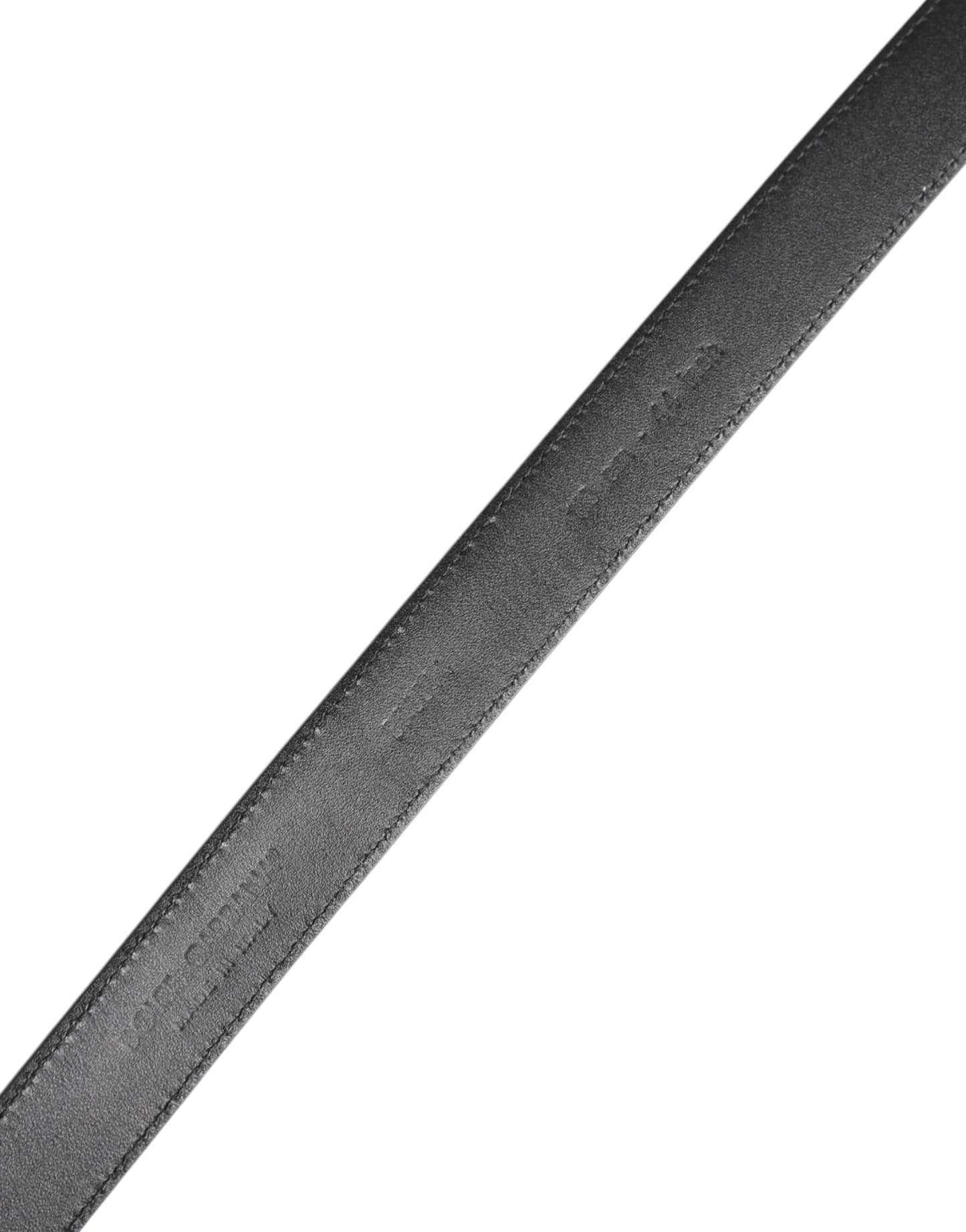 Black Calf Leather Classic Metal Buckle Belt