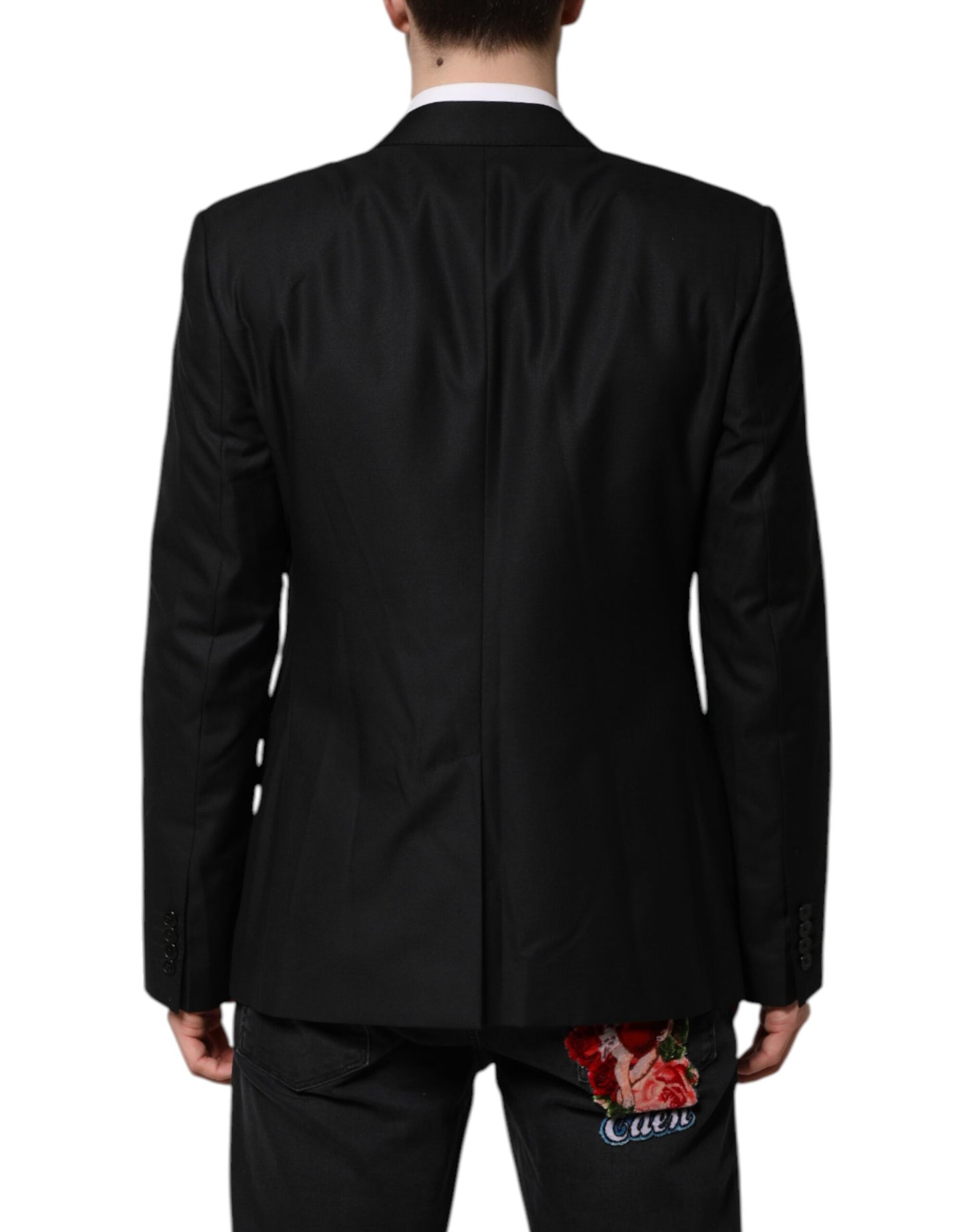 Black Single Breasted Suit 2 Piece Jacket