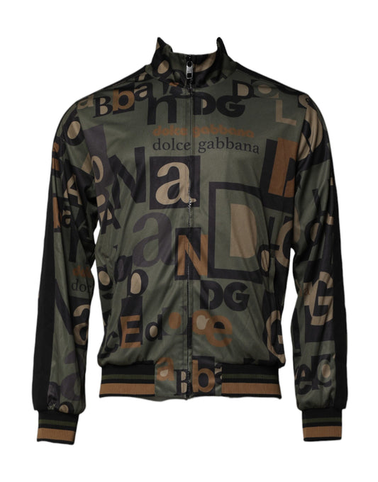 Multicolor Logo Full Zip Men Bomber Sweater