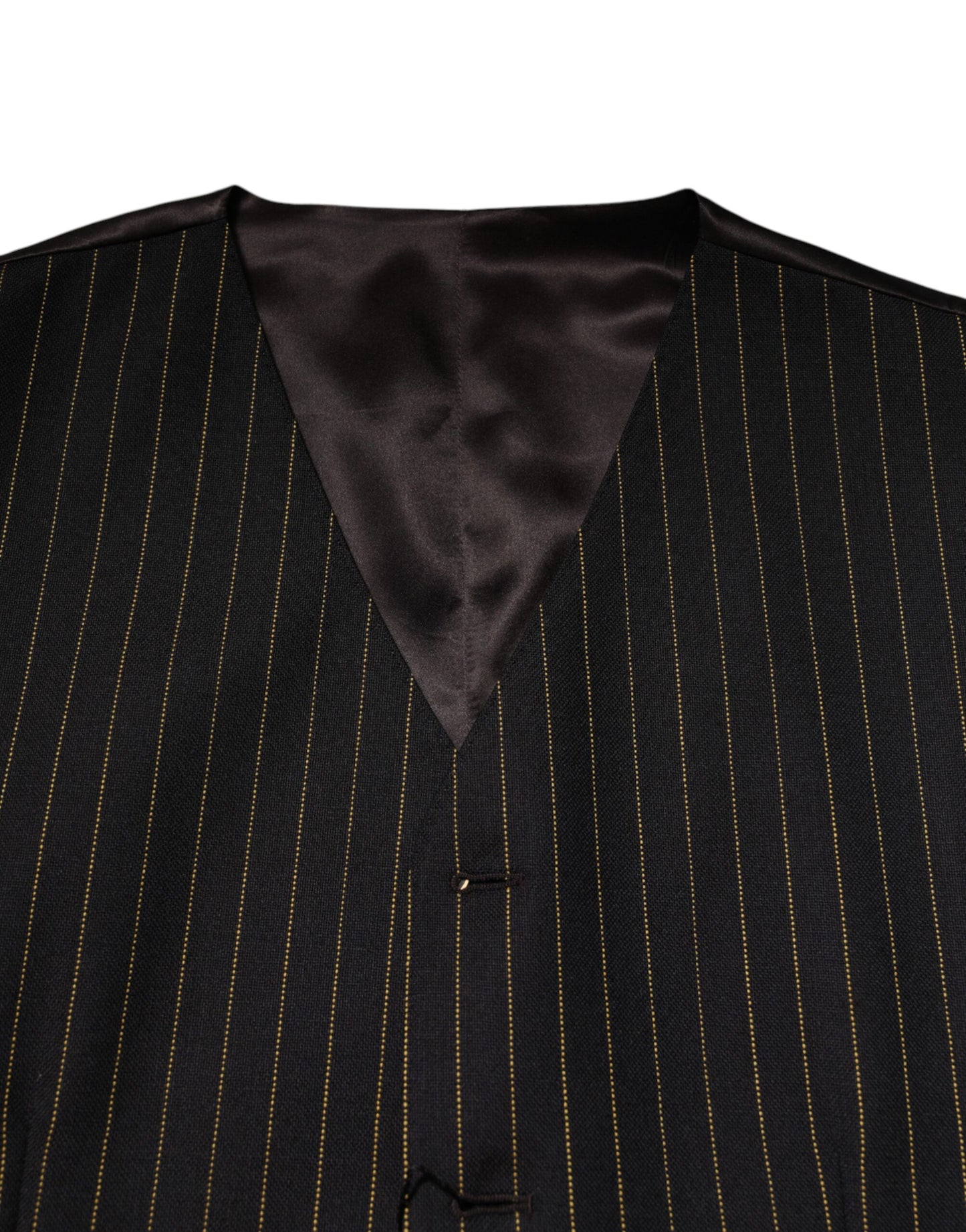 Black Stripes Wool Formal Men Waistcoat Vest