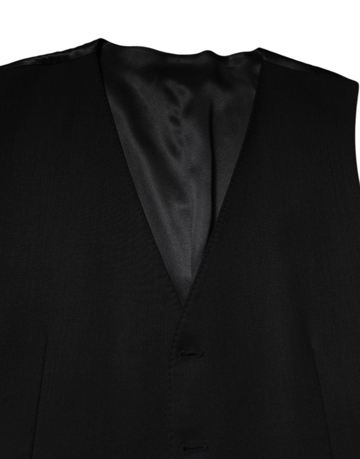 Black Wool Dress Formal Men Waistcoat Vest