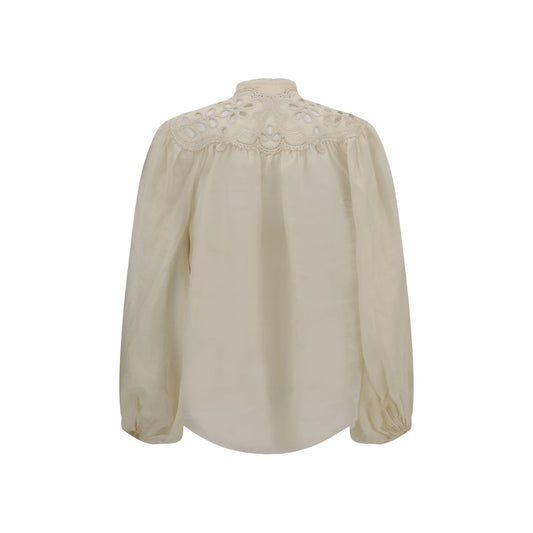 Cream Ramie Blouse