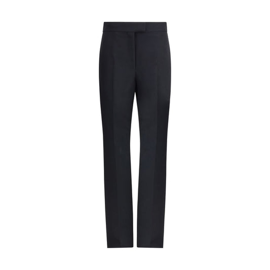 Black Viscose Casual Pants
