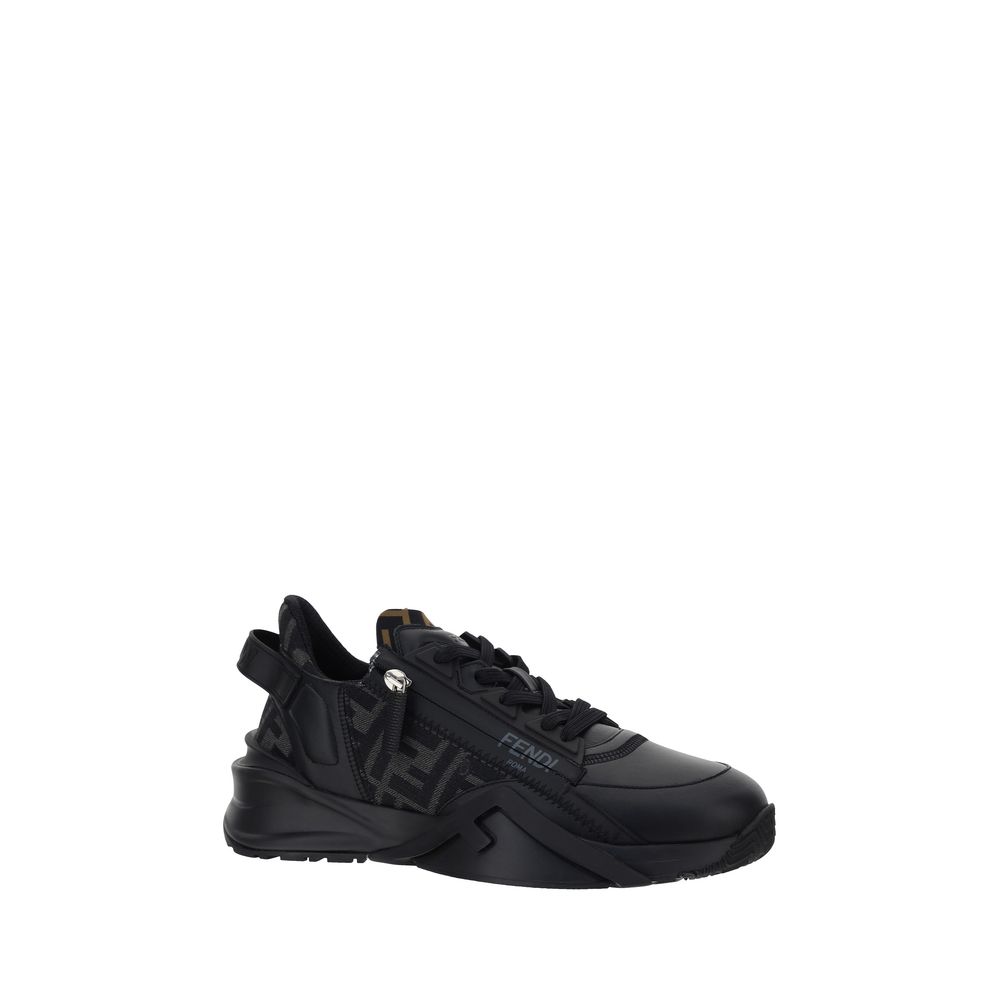 Black Calf Leather Bos Taurus Athletic Sneakers