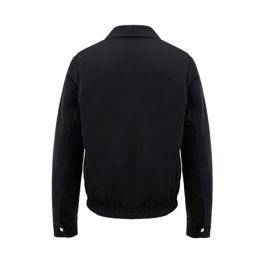 Black Polyester Bomber
