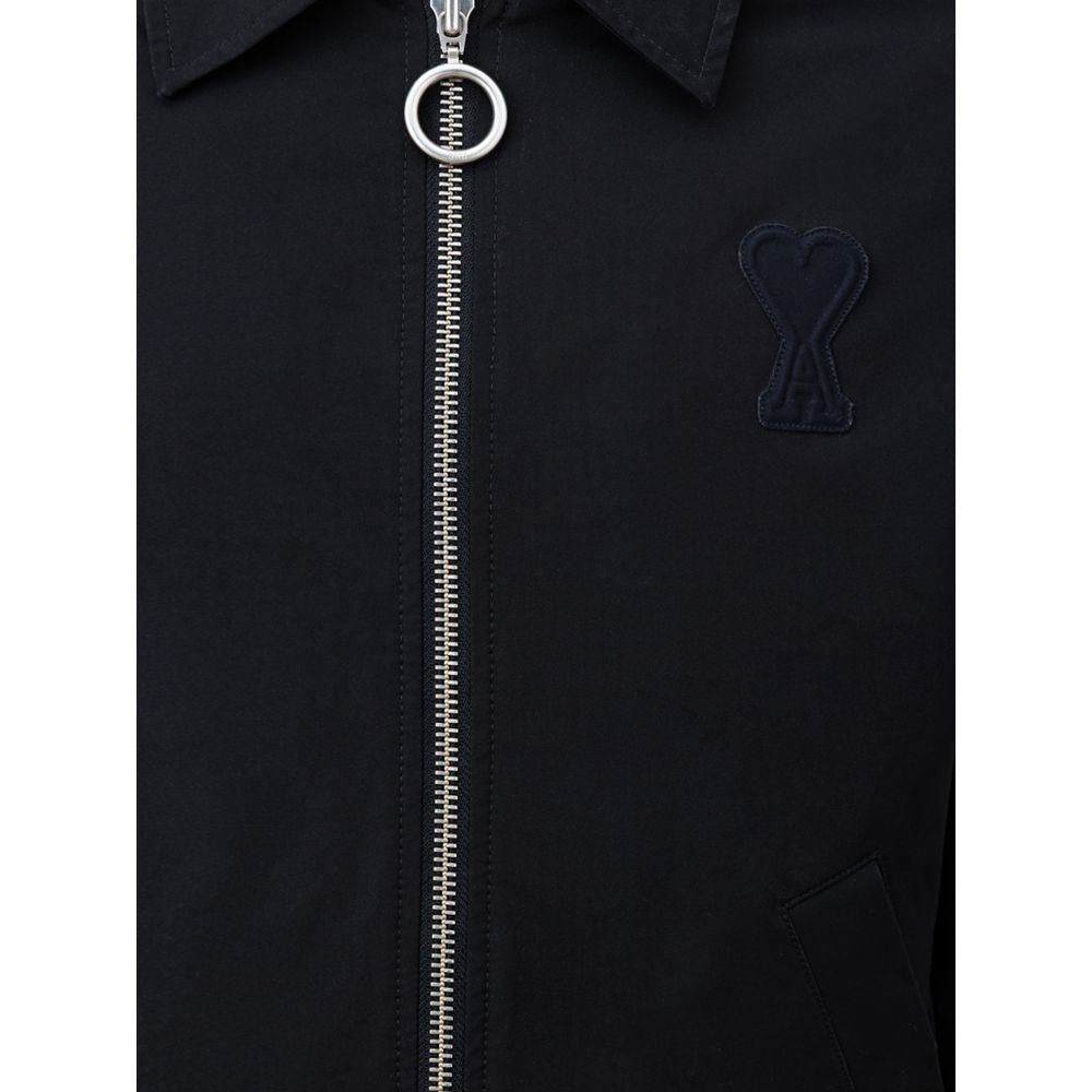 Black Polyester Bomber