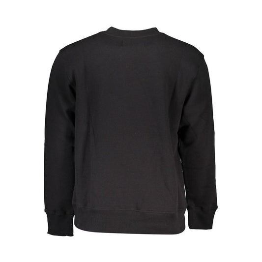 Black Cotton Men Sweater
