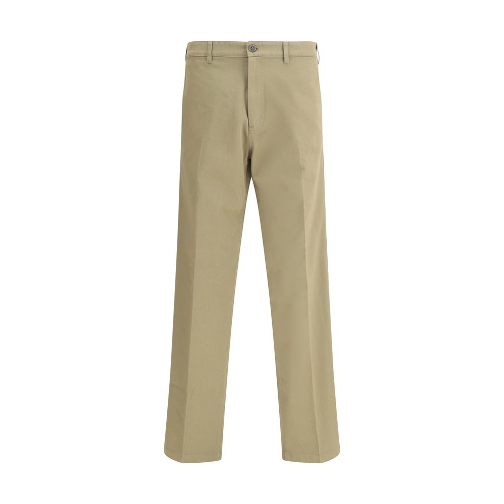 Beige Cotton Chino Pants